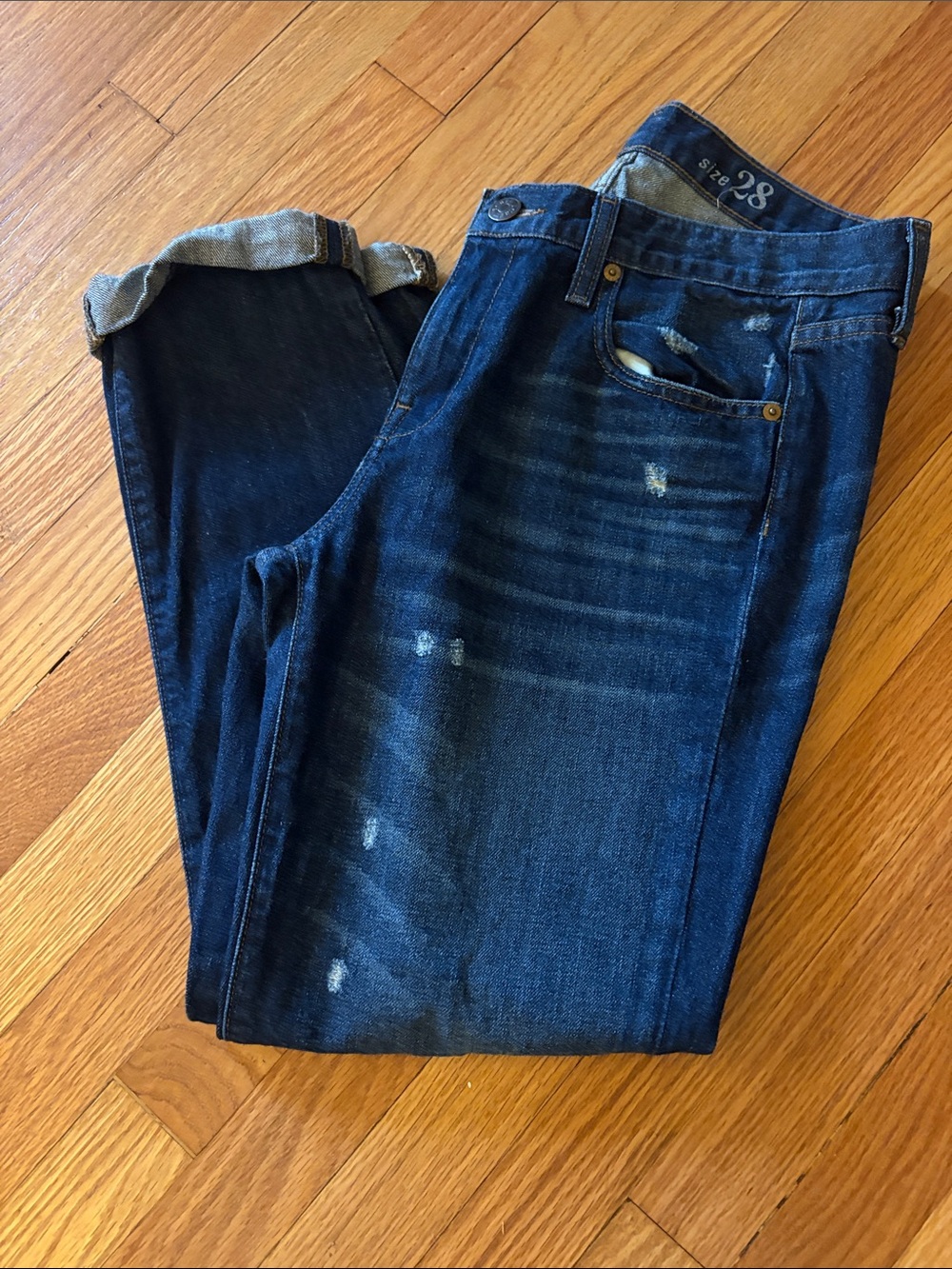 J. Crew Women's Boyfriend Jeans in Dark Indigo Wash